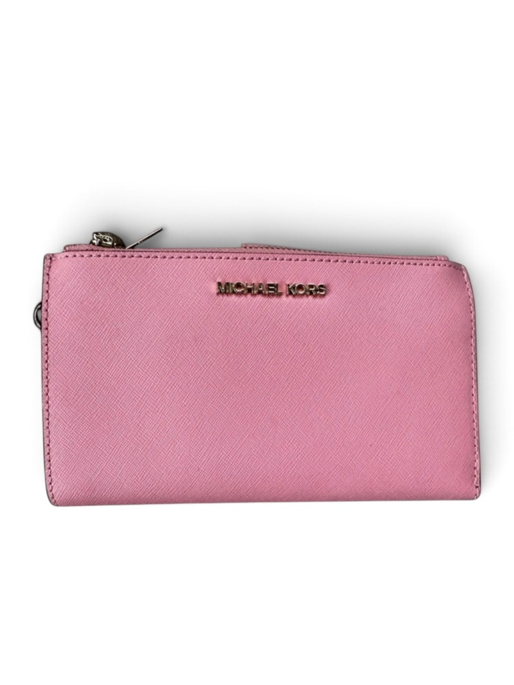 Michael Kors Jet Set Travel Double Zip Wristlet Wallet Primrose